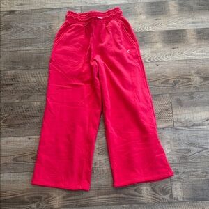 Zyia Red Retreat Wide-Leg Joggers